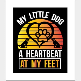 My Little Dog a Heartbeat at My Feet T Shirt For Women Men Posters and Art